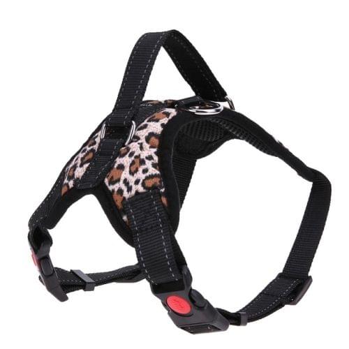 Adjustable Harness For Small Medium Large Dogs Pet Walking Hand Strap, Size:S(Leopard)