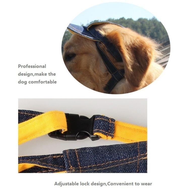 Denim Travel Pet Hat Outdoor Sports Breathable Hat Adjustable, Size: S