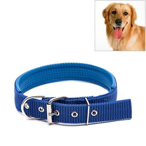 Foam Cotton  Polyester Pet Collars Pet Neck Strap Dog Neckband Cats Dogs Collars, 3.5cm x 57cm (Blue)
