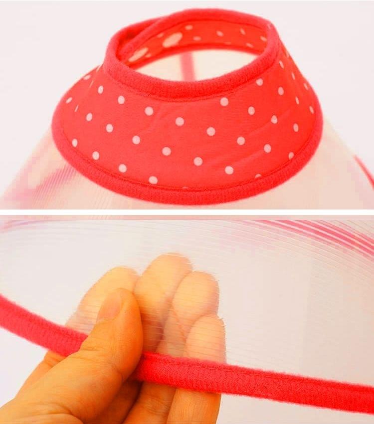 Elizabeth Pet Collar Headgear Ruff Funnel Cover Anti Bite Lick Safety Practical Neck Protective, Size: M, Suitable for Neck 20-26cm(Red)