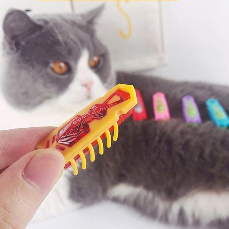 Electric Mouse Funny Cat Stick Cat Interactive Pet Toy Electronic Mouse(Green Ladybird)
