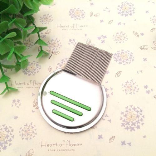 Pet Comb Dog Flea Cleaning Comb Stainless Steel Threaded Needle Comb Removal Beauty Products(Green)
