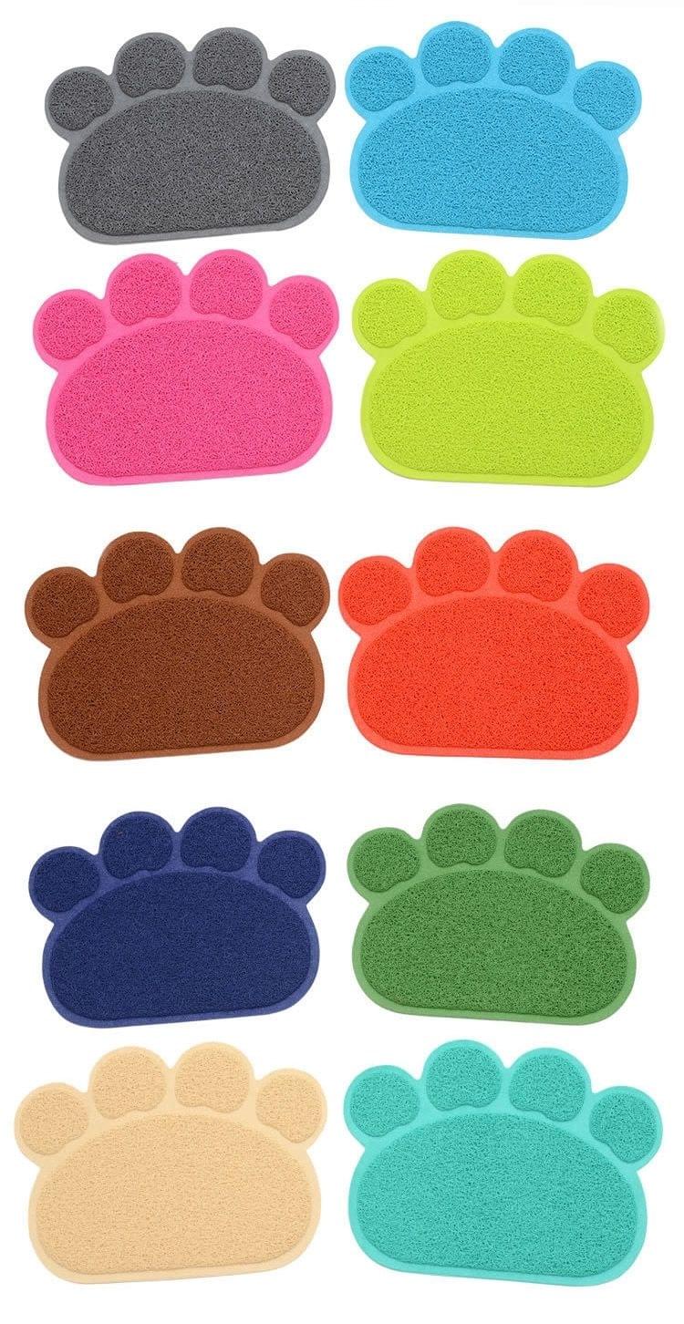 Cute Paw Print Pattern Pet Dinning Sleeping Mat, Size: Small, Random Color Delivery