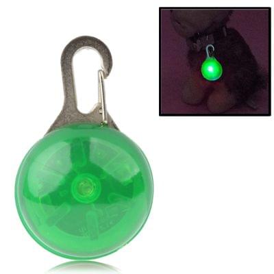 Round Shape Pet Safety Flash Pendant(Green)