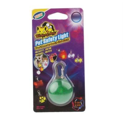 Round Shape Pet Safety Flash Pendant(Green)