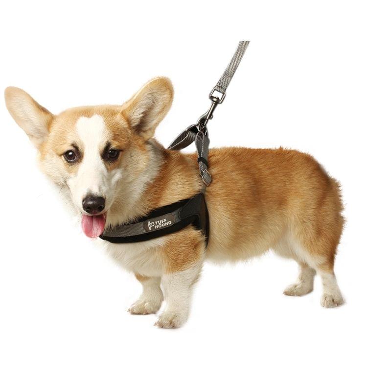 Tuffhound 1421A Adjustable Dog Harness Lead Leash Collar Belt, Adjustable Range: (49-57)+(54-63)cm,Size:M(Grey)