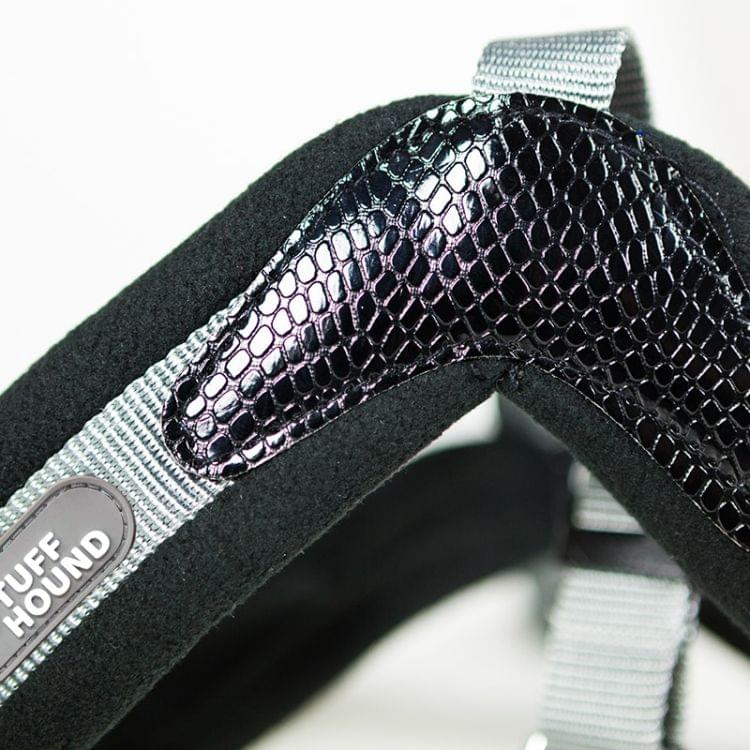 Tuffhound 1421A Adjustable Dog Harness Lead Leash Collar Belt, Adjustable Range: (49-57)+(54-63)cm,Size:M(Grey)