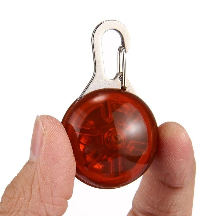 Round Shape Pet Safety Flash Pendant(Red)