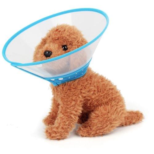 Elizabeth Pet Collar Headgear Ruff Funnel Cover Anti Bite Lick Safety Practical Neck Protective, Size: M, Suitable for Neck 20-26cm(Blue)