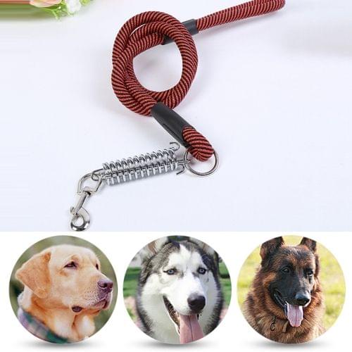 Pet Dogs PP Cruciferae Cushion Round Rope Nylon Neoprene Padding Pets Traction Lead Leash, Size: 1.2*120cm(Red)
