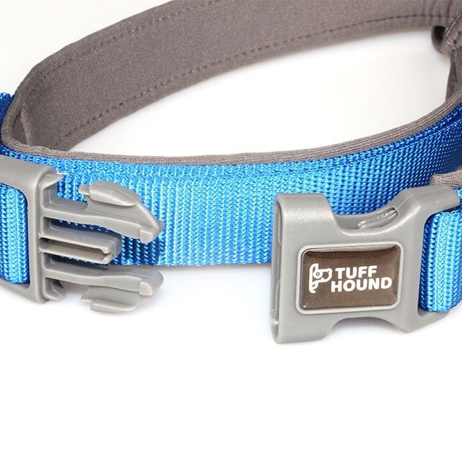 1427 Nylon + Submersible + Reflector Bar Adjustable Dog Collar, Adjustable Range: 2.5x(50-66)cm,Size:L(Blue)