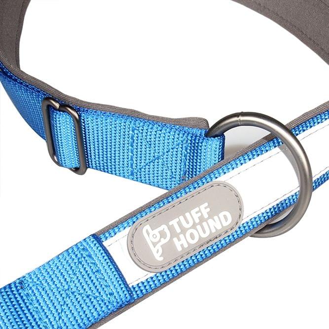 1427 Nylon + Submersible + Reflector Bar Adjustable Dog Collar, Adjustable Range: 2.5x(50-66)cm,Size:L(Blue)