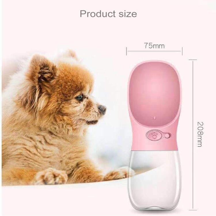 Outdoor Travel Portable Pet Drinking Water Cup Water Feeder, Capacity: 350ml (Pink)