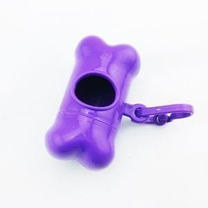 Dog Poop Dispenser Dog Poop Bag Bone Dispenser Case Pet Waste Bags(Purple )
