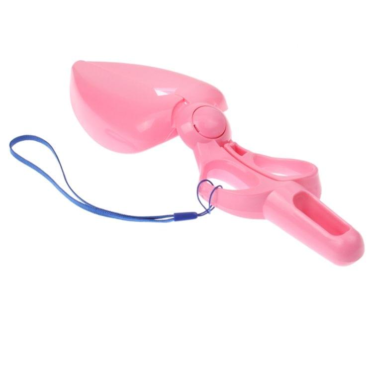 Practical Plastic Scissor Shaped Feces Picker Excrement Clip (Pink)