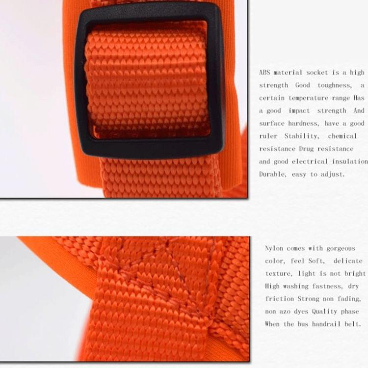 Pet Dogs Nylon Comfortable O-ring A7 Chest Harness Lead Leash, Size: S, Adjustable Range: 50-62cm(Orange)