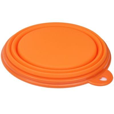 Portable Stretchable Silicon Food Feeder Dish Serving Bowl Water Container for Cat Dog Pet (Random Color Delivery)
