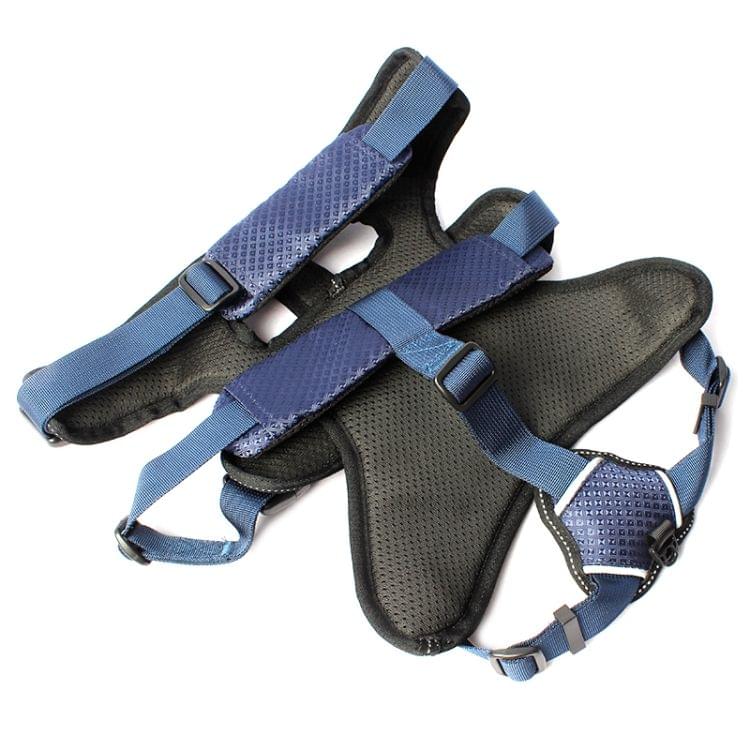 Tuffhound 1617S Adjustable Dog Harness Lead Leash Collar Belt,Size:XL, (62-76)+(58-88)cm (Blue)