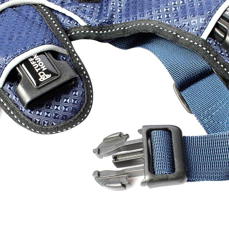 Tuffhound 1617S Adjustable Dog Harness Lead Leash Collar Belt,Size:XL, (62-76)+(58-88)cm (Blue)
