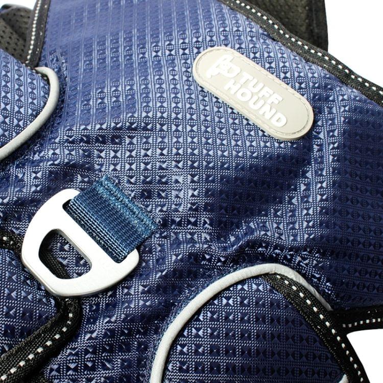 Tuffhound 1617S Adjustable Dog Harness Lead Leash Collar Belt,Size:XL, (62-76)+(58-88)cm (Blue)