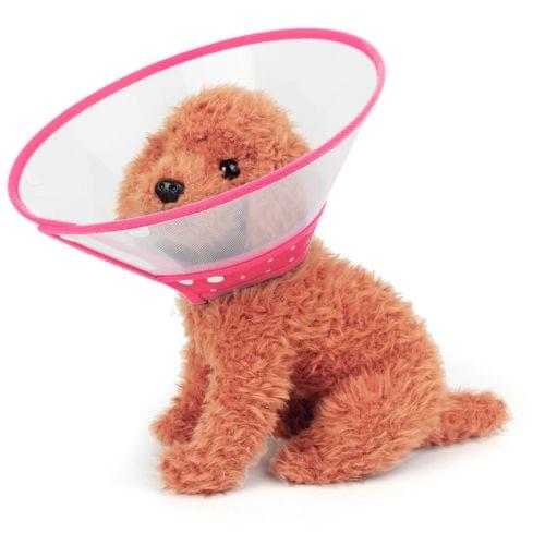 Elizabeth Pet Collar Headgear Ruff Funnel Cover Anti Bite Lick Safety Practical Neck Protective, Size: S, Suitable for Neck 15-20cm(Pink)