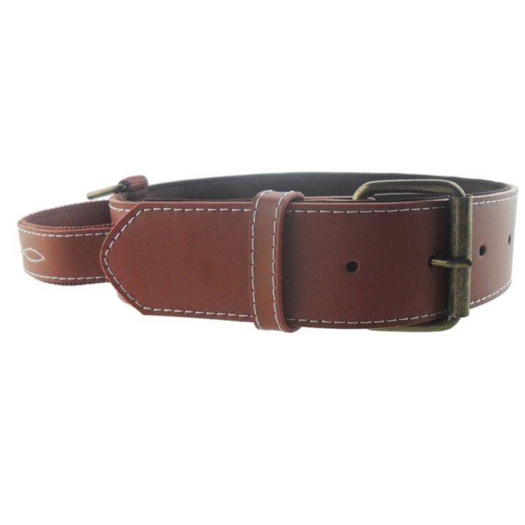 Leather Pet Dog Collar Pet Products for Big Pet, Size: 4.5*68.5cm(Coffee)