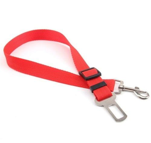 2 PCS Nylon Harness Leash Clip Pet Dog Car Seat Belt Security Belt(Red)