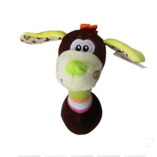 2 PCS Cute Pet Dog Toys Chew Squeaker Animals Pet Toys Plush Puppy Honking Squirrel For Dogs Cat Chew Squeak Toy Dog Goods(Dog)