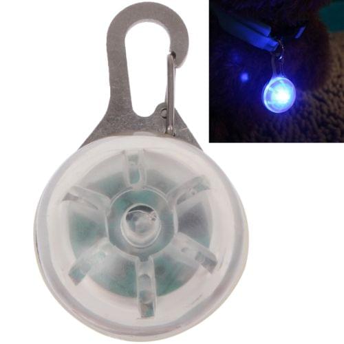 Round Shape Pet Safety Flash Pendant with Colorful Changing Light(White)
