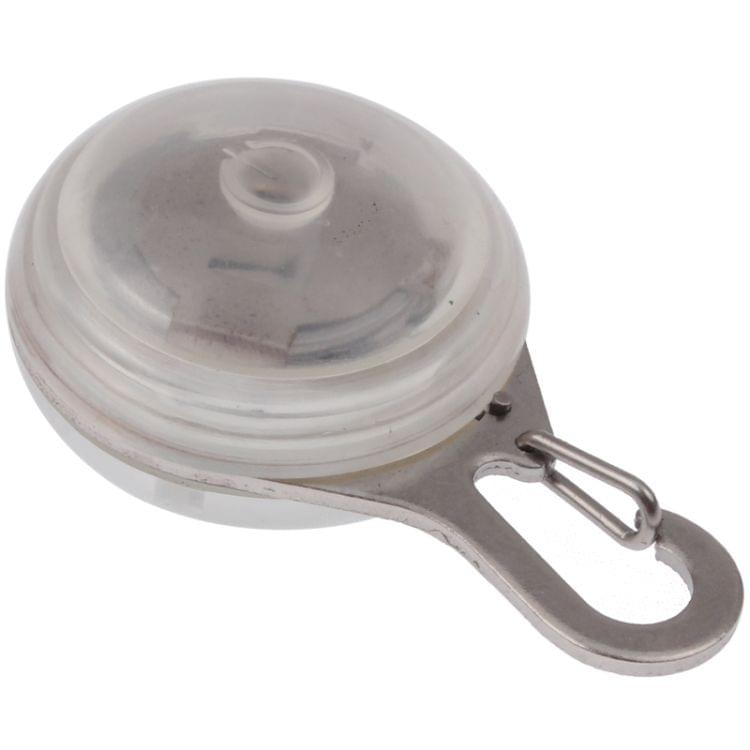 Round Shape Pet Safety Flash Pendant with Colorful Changing Light(White)