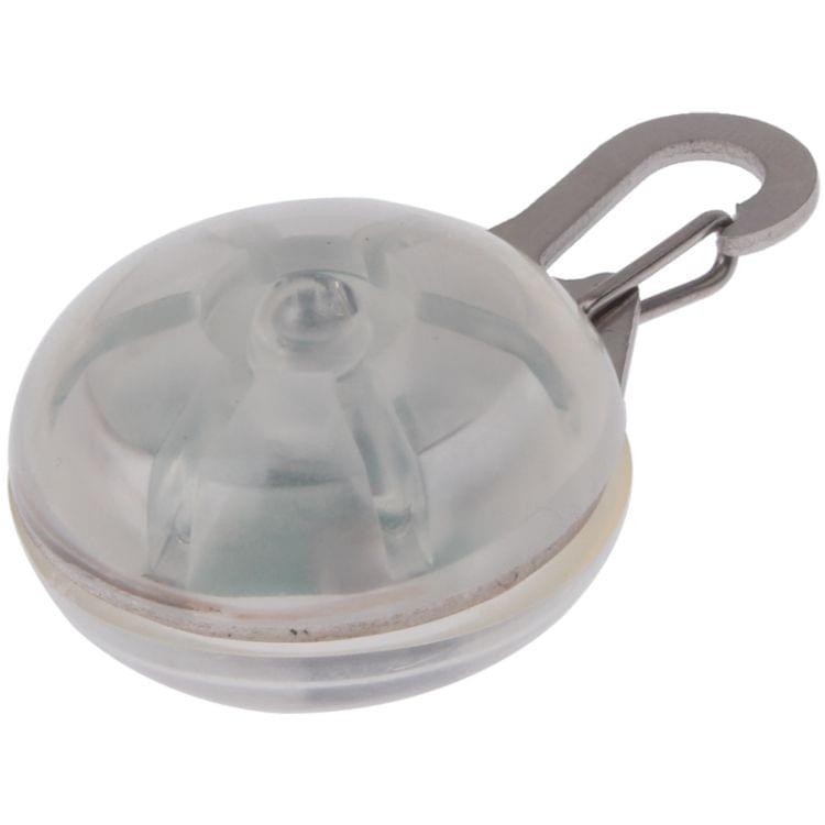 Round Shape Pet Safety Flash Pendant with Colorful Changing Light(White)