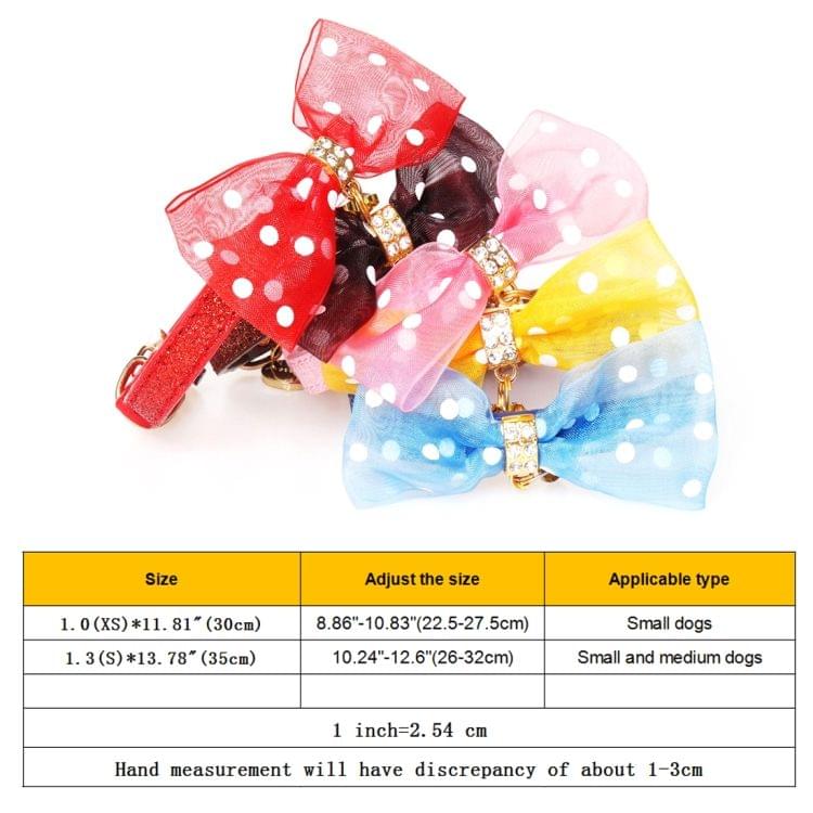 Pet Collar With Bowtie for Medium Small Dog Cat, Size: 1.0 * 28cm(Coffee)