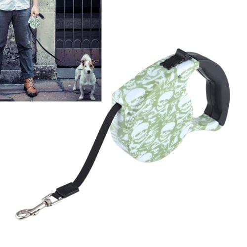 5m Skull Pattern Flexible Retractable Dog / Cat Leash for Daily Walking