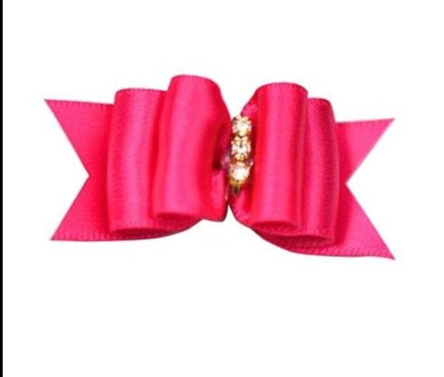 10 PCS Pet Jewelry Modelling Flower Hairpin / Pet Elastic Hairpin for Long Haired Diminutive Pet(Magenta)