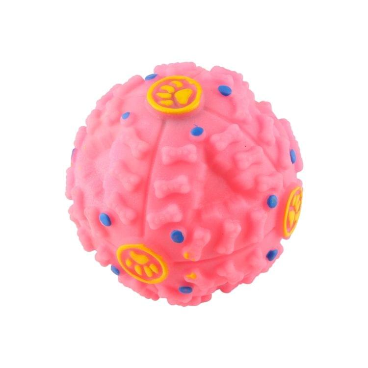 Pet Food Dispenser Squeaky Giggle Quack Sound Training Toy Chew Ball, Size: S, Ball Diameter: 7cm(Pink)