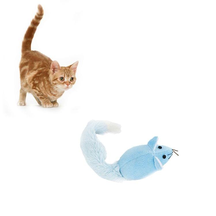 Animal Toy Pet Plush Chew Toy with Catnip Cat Clean Teeth Training Tool, Size:30cm(Coffee)