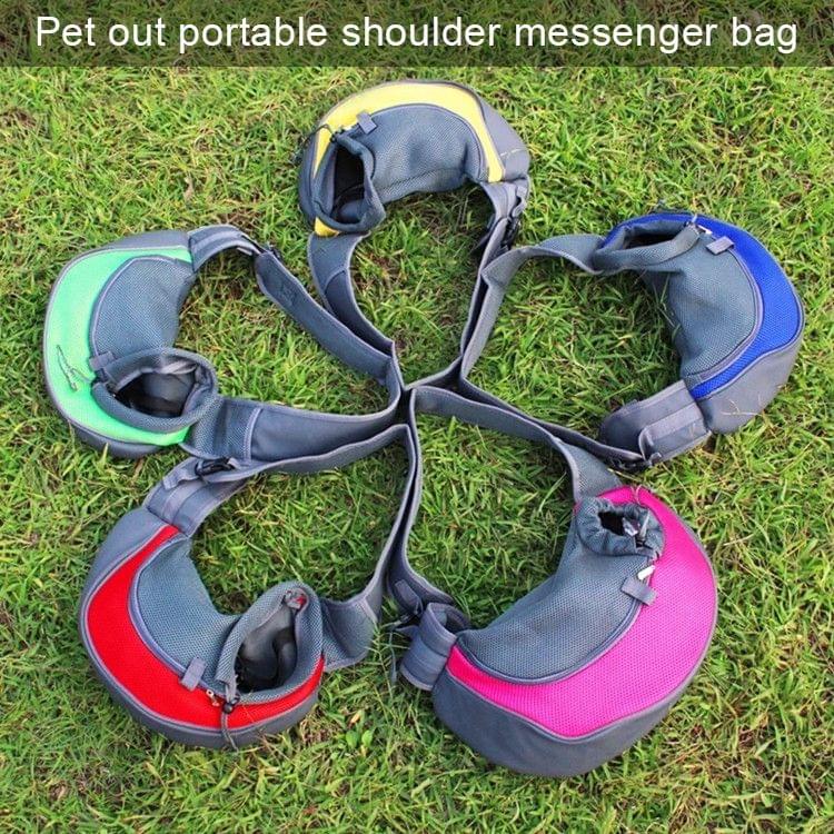 Dog and Cat Sling Carrier Hands Free Reversible Pet Papoose Bag, Size：Small(Red)