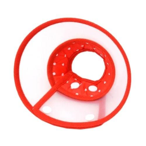 Elizabeth Pet Collar Headgear Ruff Funnel Cover Anti Bite Lick Safety Practical Neck Protective, Size: S, Suitable for Neck 15-20cm(Red)