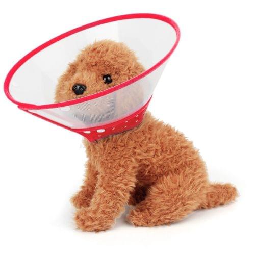 Elizabeth Pet Collar Headgear Ruff Funnel Cover Anti Bite Lick Safety Practical Neck Protective, Size: S, Suitable for Neck 15-20cm(Red)