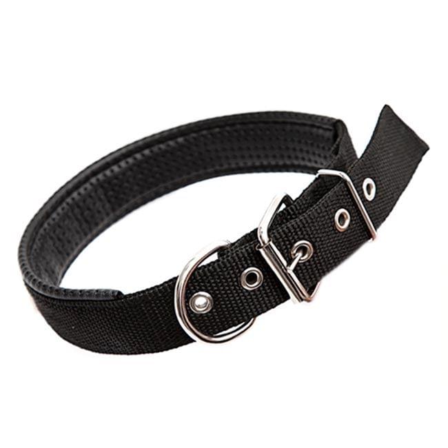 Foam Cotton  Polyester Pet Collars Pet Neck Strap Dog Neckband Cats Dogs Collars, 3cm x 47cm (Black)