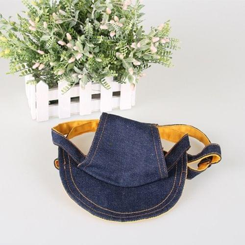 Denim Travel Pet Hat Outdoor Sports Breathable Hat Adjustable, Size: L