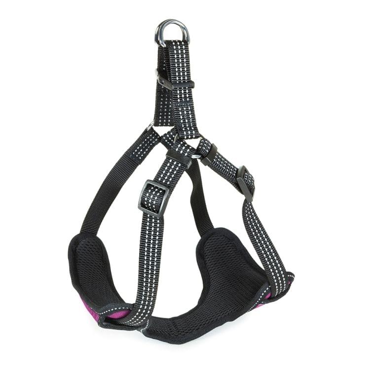 Tuffhound 1619 Adjustable Dog Harness Lead Leash Collar Belt,Size:M, 2x(50-73)cm(Purple)