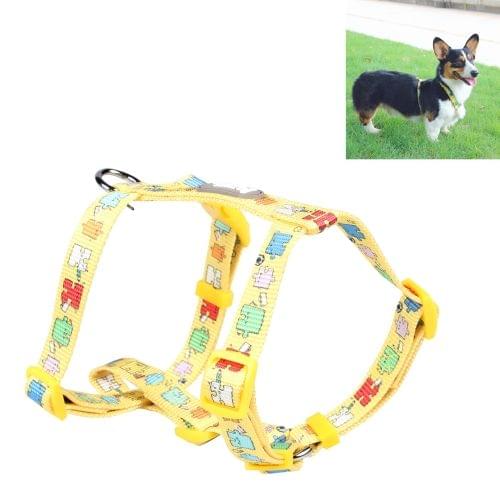 Tuffhound 1634 Adjustable Dog Harness Lead Leash Collar Belt,Size:L, 2.5x(45-70)x(50-85)cm (Yellow)
