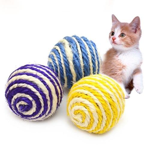 Funny Toys Natural Sisal Ball Interesting Cat Toys, Random Color Delivery