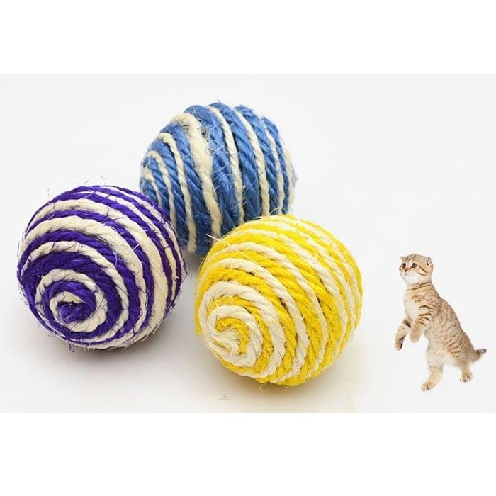Funny Toys Natural Sisal Ball Interesting Cat Toys, Random Color Delivery