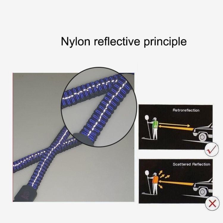 Pet Telescopic Buffer Double Traction Rope Nylon Reflective Braided Rope, Medium, Length: 97cm, Random Color Delivery