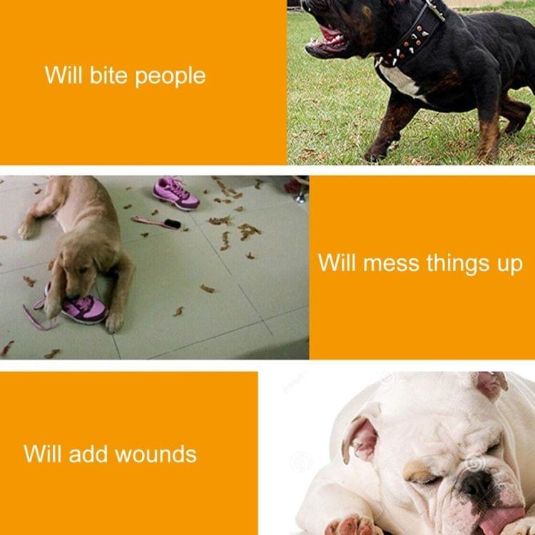 Adjustable Short Mouth Flat Nose Pet Dog Mouth Cover Muzzles Anti-biting Barking Comfortable Camouflage, L, Neck Size: 36-64cm(Orange)