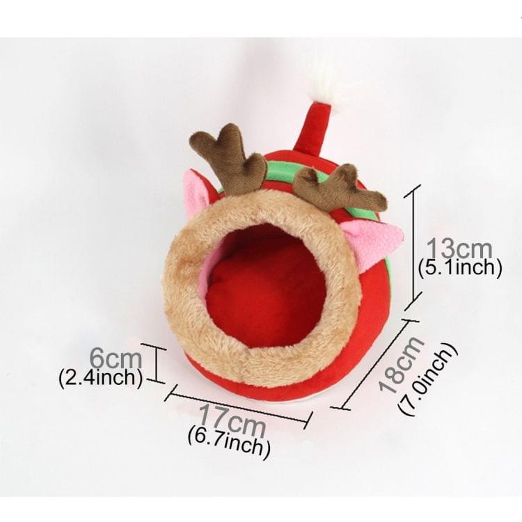 Lovely Mini Pink Pig Shape Guinea Pig Pet Beds, Comfortable Spider Hamster Cotton Pet House, Size: S, 19*17*13 cm, Random Color and Style Delivery