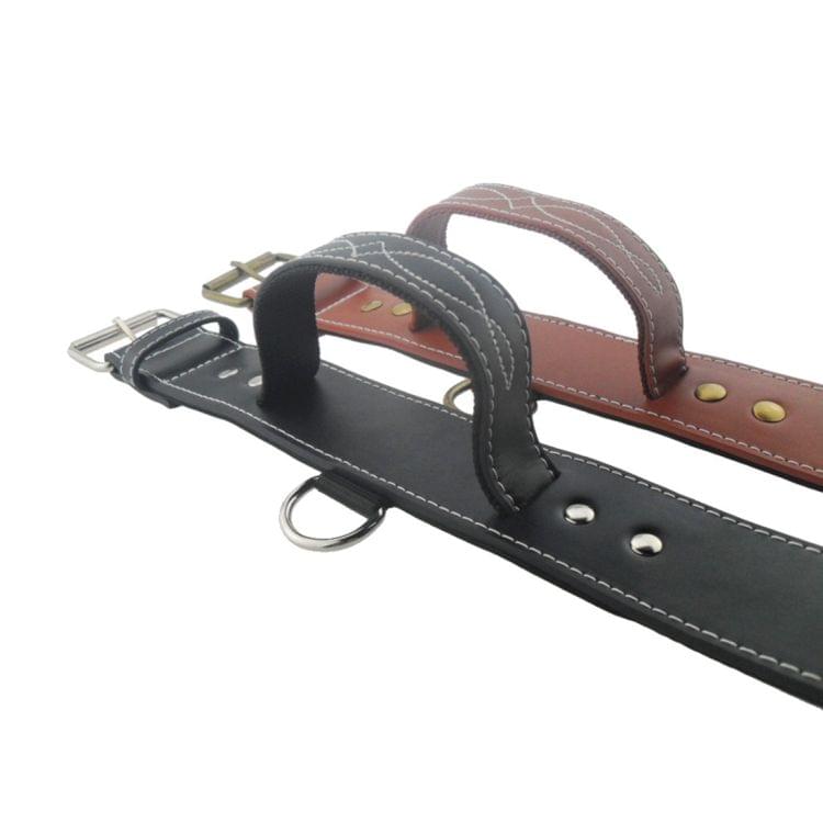 Leather Pet Dog Collar Pet Products for Big Pet, Size: 4.5*68.5cm(Black)
