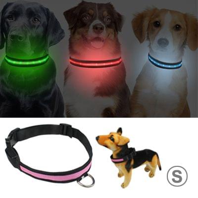 Adjustable 3-Mode LED Flashing Dog Collar, Size: S (Random Color Delivery)